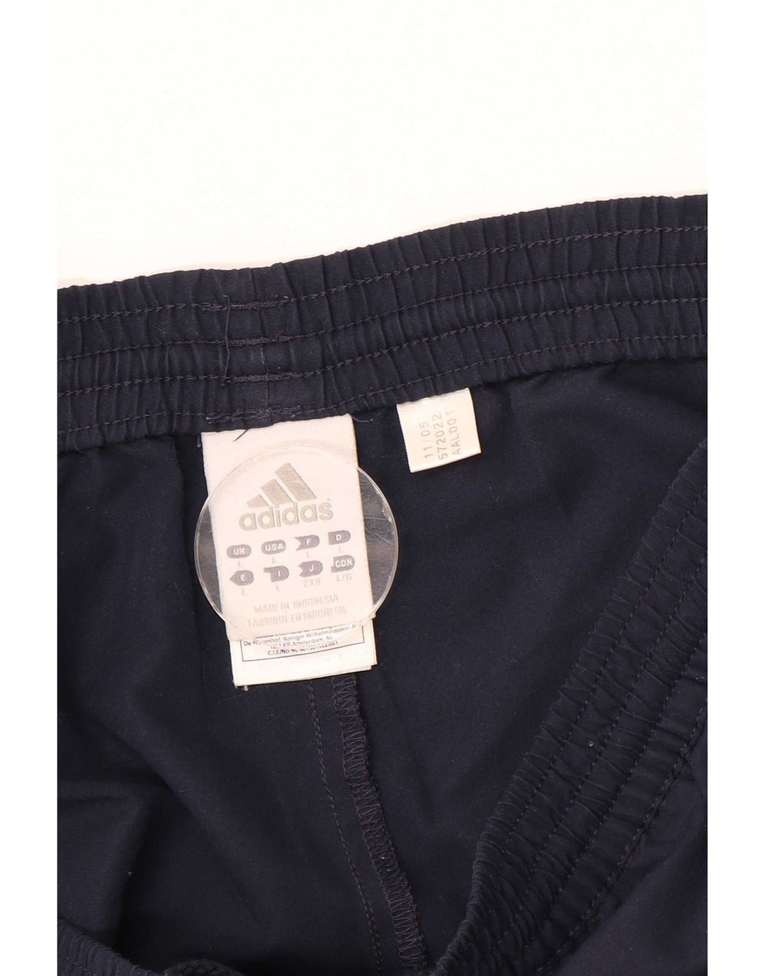 Calça de treino masculina Adidas Joggers grande poliéster azul marinho