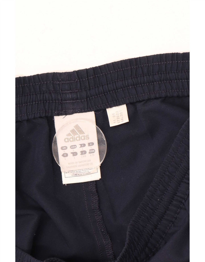 Calça de treino masculina Adidas Joggers grande poliéster azul marinho