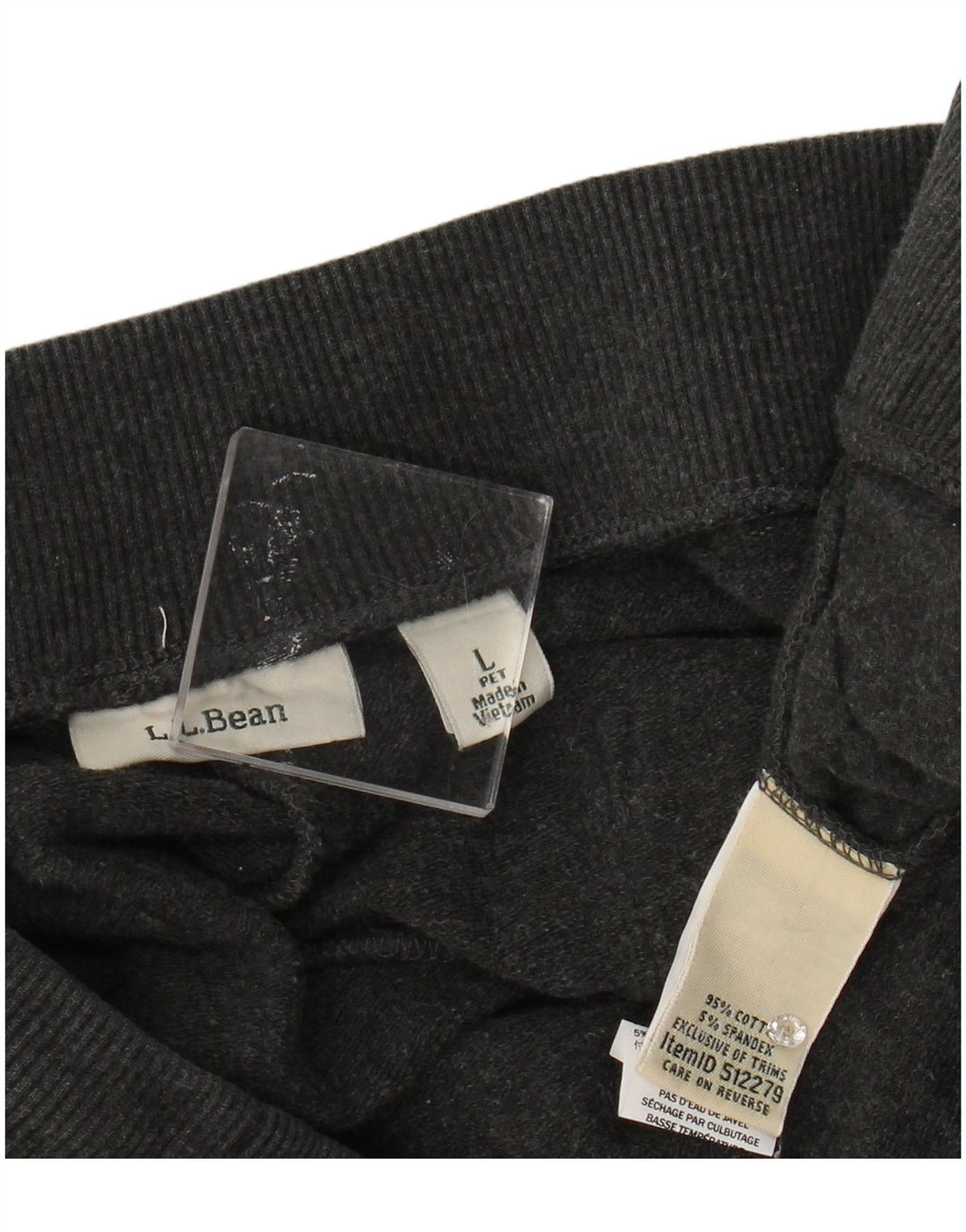 Calça de treino feminina L.L.BEAN Joggers UK 16 grande algodão cinza