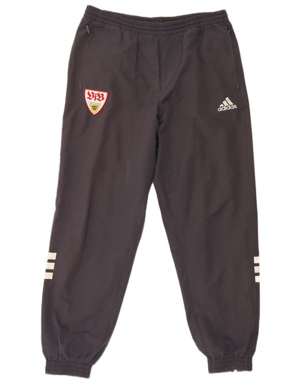 Calça de treino masculina Adidas Joggers UK 42/44 grande poliéster preto