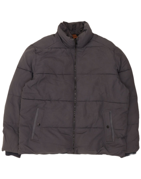 Jaqueta acolchoada masculina MARKS & SPENCER UK 44 2XL poliéster cinza