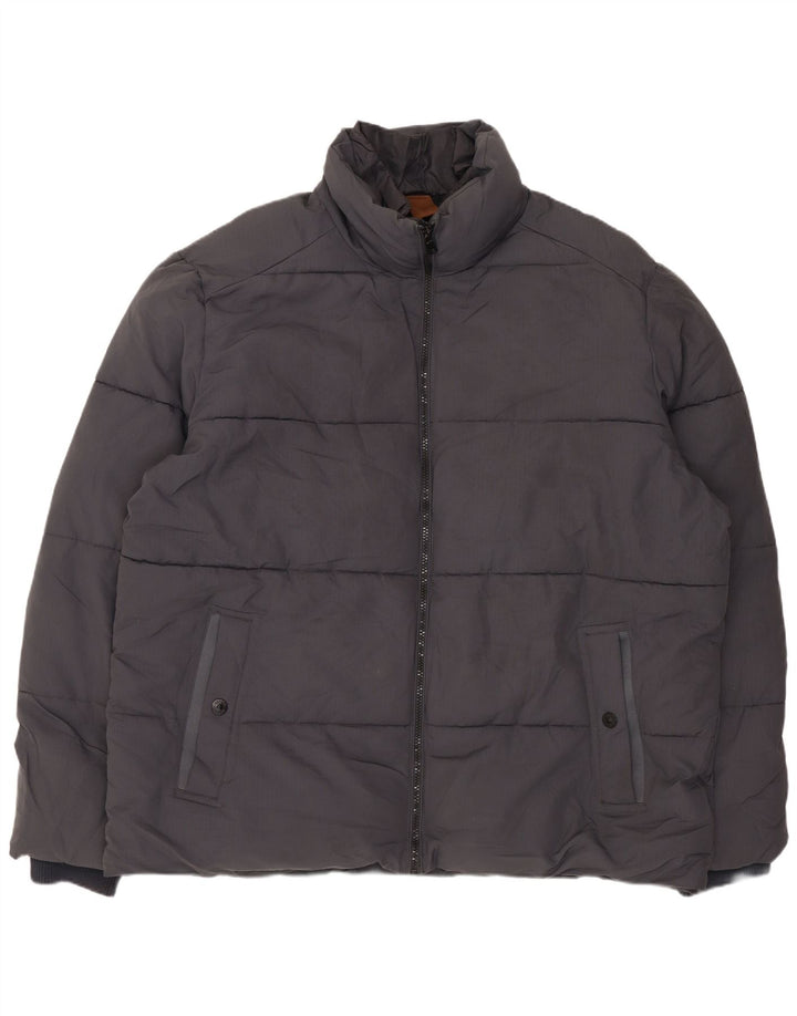 Jaqueta acolchoada masculina MARKS & SPENCER UK 44 2XL poliéster cinza