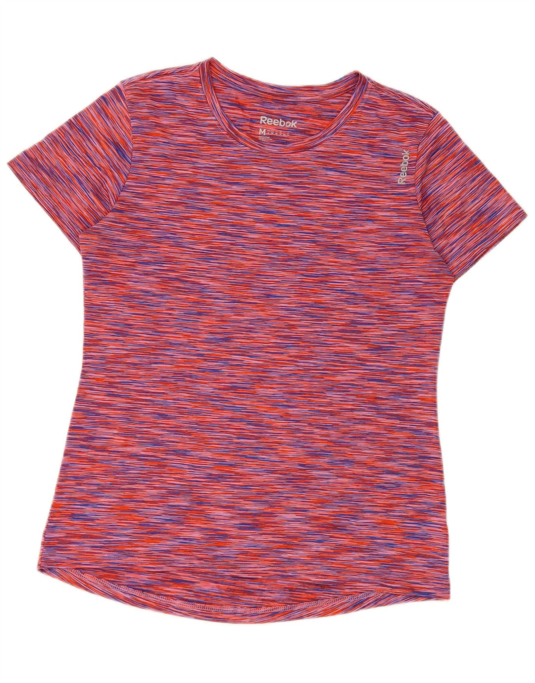 Camiseta feminina Reebok Top UK 12 poliéster manchado multicolorido médio
