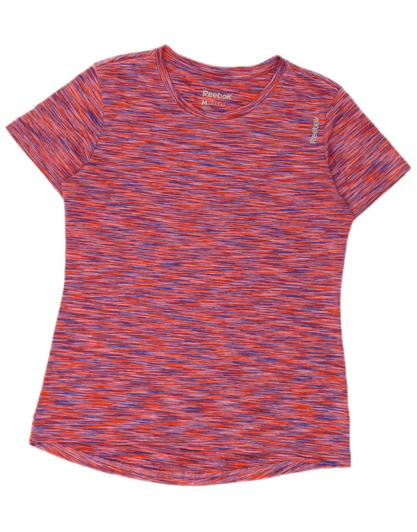 Camiseta feminina Reebok Top UK 12 poliéster manchado multicolorido médio