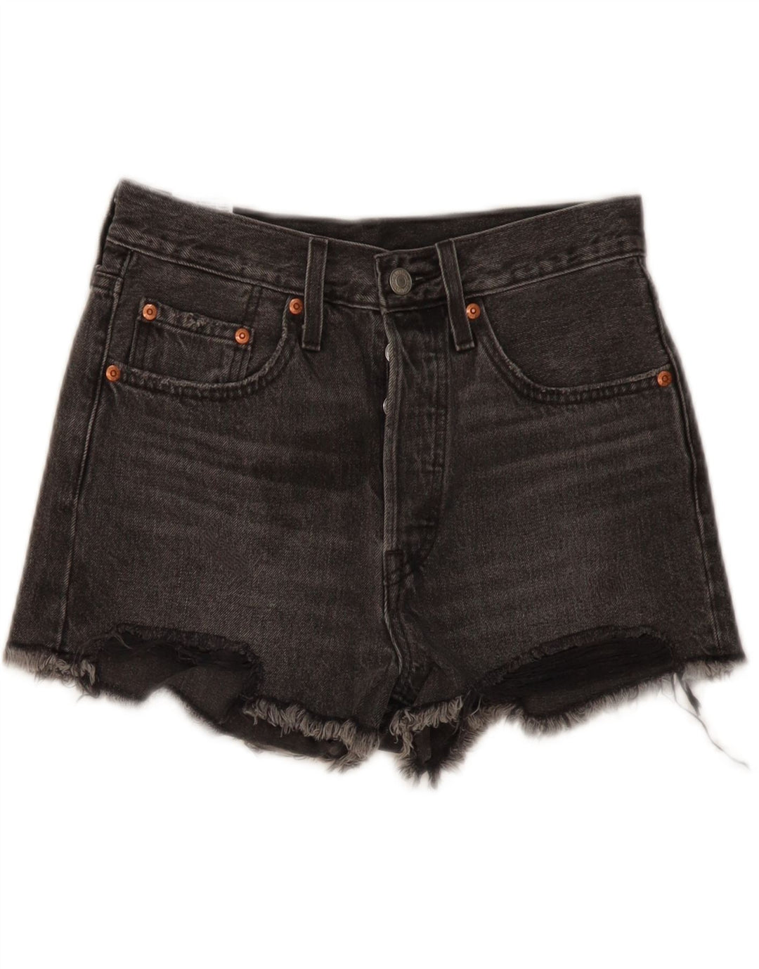 LEVI'S Womens 501 Denim Shorts W26 Small Grey Cotton Vintage Levi's and Second-Hand Levi's from Messina Hembry 