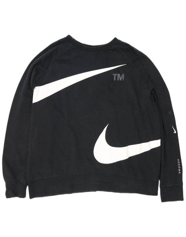 Moletom gráfico masculino Nike Jumper 2XL algodão preto
