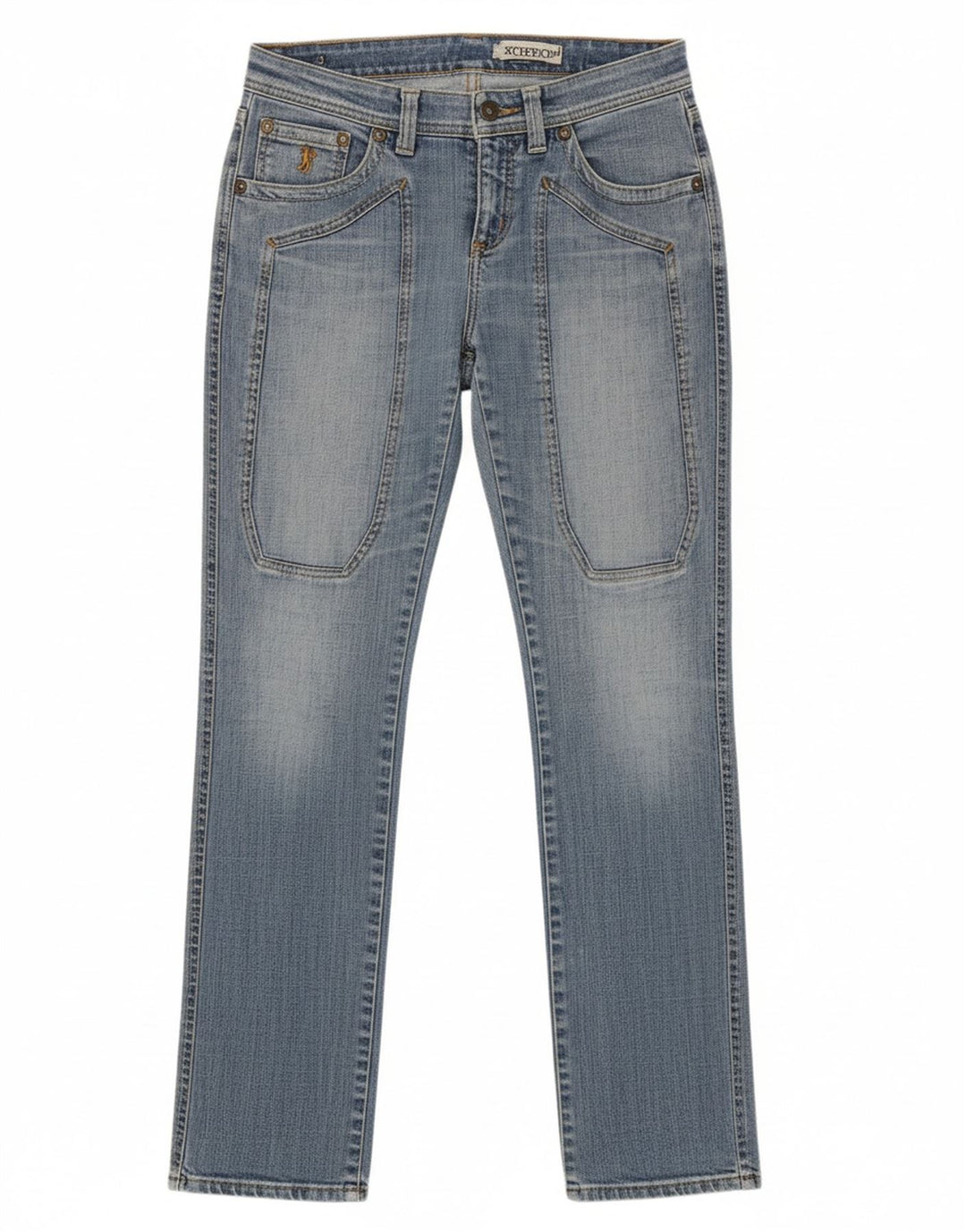 Jeans retos femininos JECKERSON W27 L34 azul