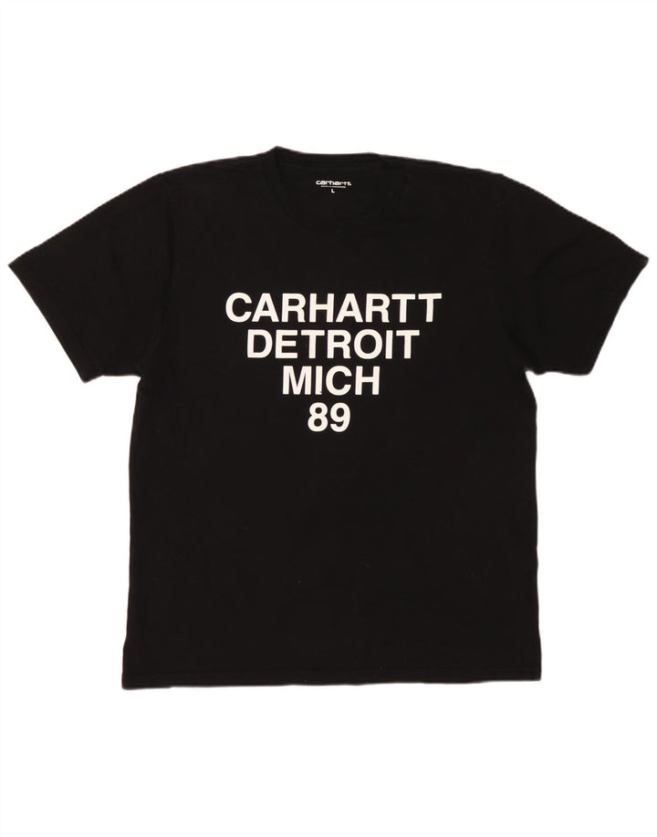 Camiseta gráfica masculina Carhartt grande algodão preto