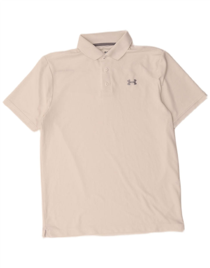 Camisa polo masculina Under Armour Heat Gear médio branco