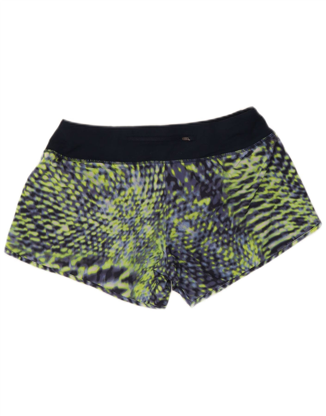 NIKE Womens Dri Fit Abstract Pattern Sport Shorts Reino Unido 14 Médio Azul Marinho