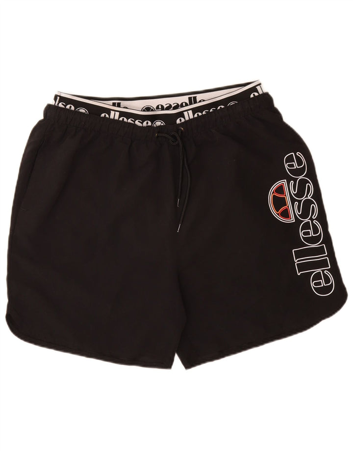 Ellesse Mens Graphic Natação Shorts Grande Poliéster Preto