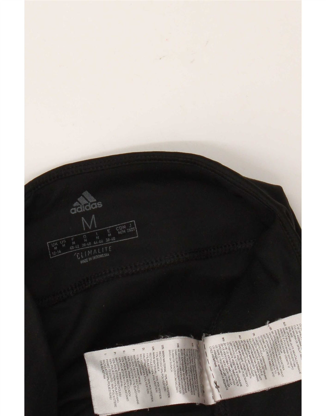 Adidas Womens Climalite Leggings UK 12/14 Médio Preto Poliéster