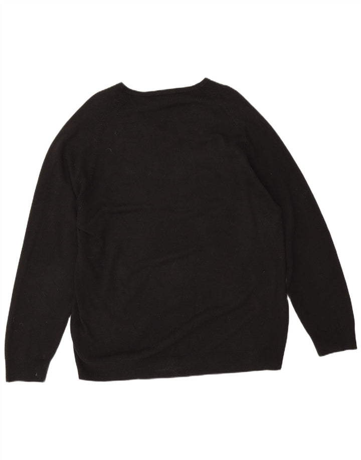 Suéter masculino Marks & Spencer com decote em V XL preto acrílico