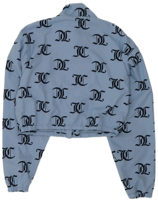 Jaqueta feminina Juicy Couture com corte gráfico e top de treino UK 14 grande azul