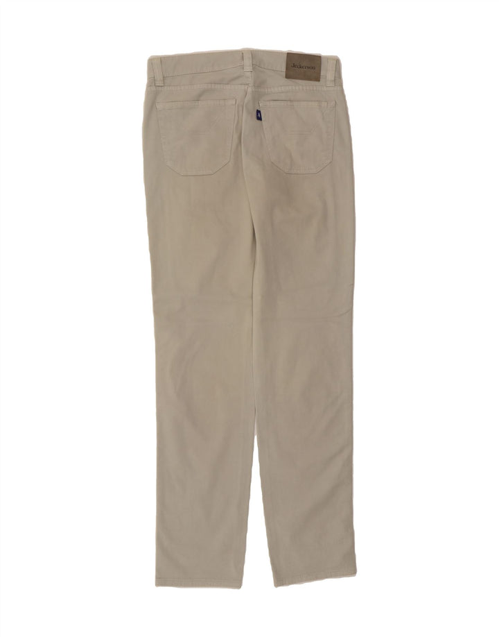 JECKERSON Mens Straight Casual Trousers W31 L33 Beige Cotton Vintage Jeckerson and Second-Hand Jeckerson from Messina Hembry 