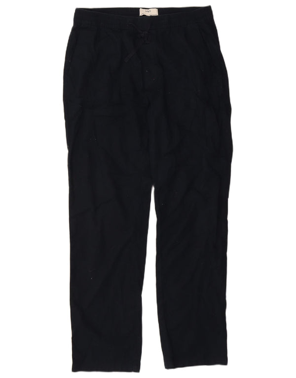 Calça chino reta feminina Marks & Spencer médio W30 L30 azul marinho