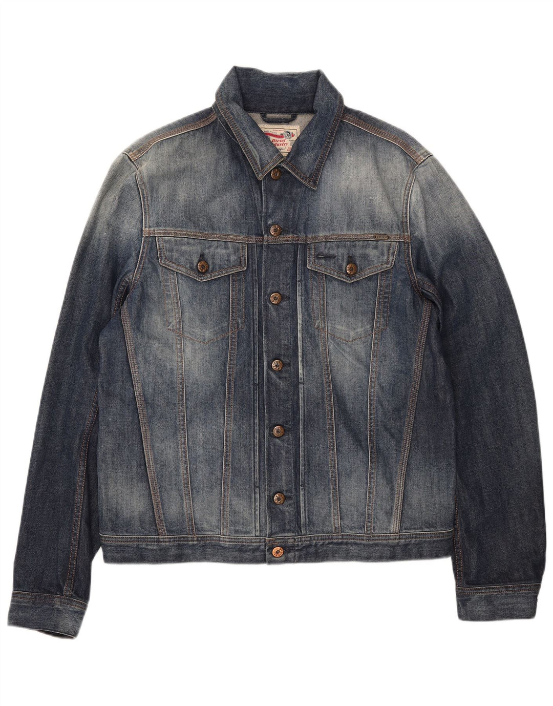 Jaqueta jeans masculina diesel UK 42 XL algodão azul