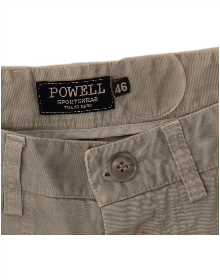 Calça cargo reta masculina Powell W32 L28 cinza
