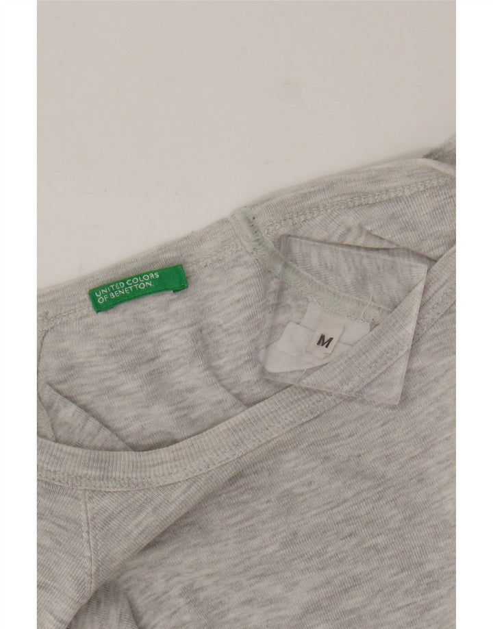 Camiseta feminina Benetton UK 12 cinza médio manchado