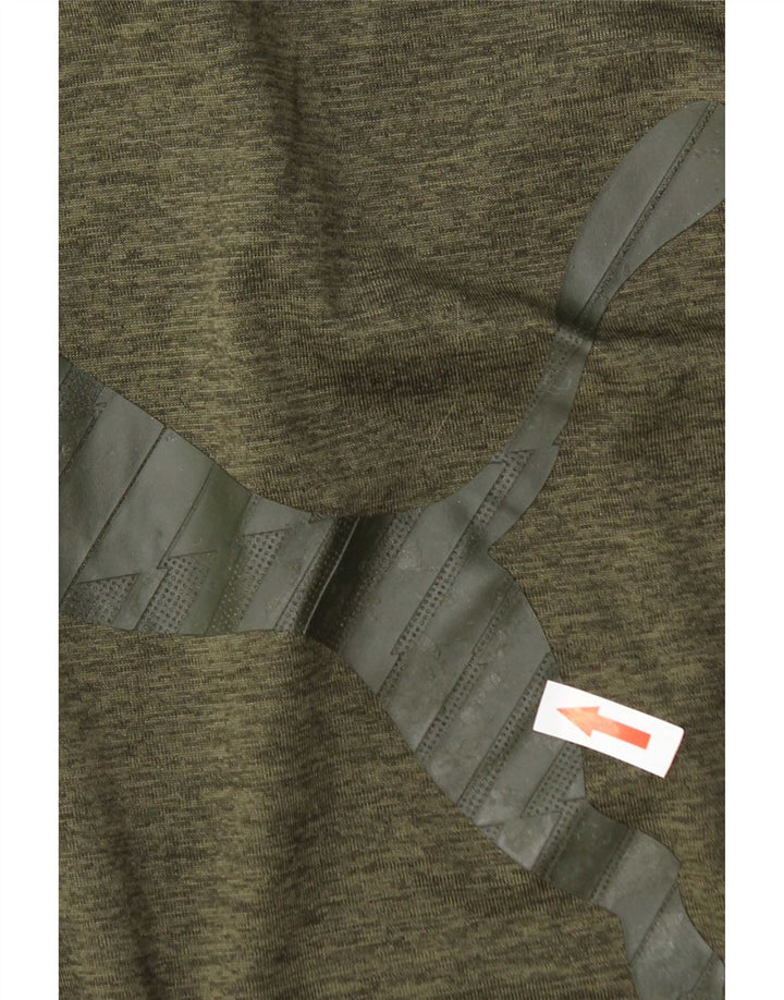 Puma Mens Graphic T-Shirt Top Pequeno Poliéster Cáqui