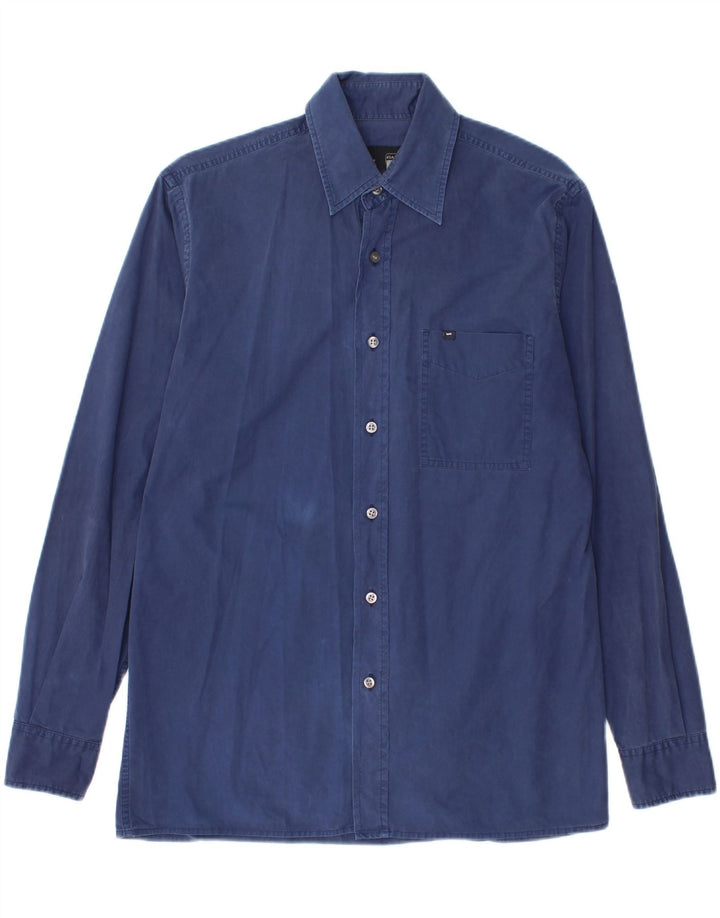 Camisa masculina Gas pequena algodão azul marinho