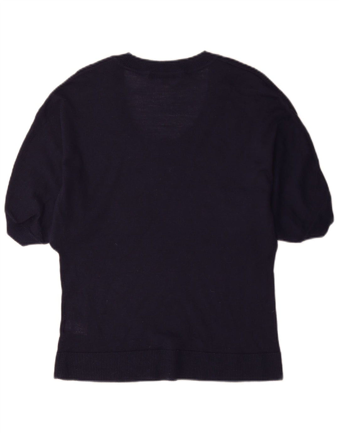 Suéter feminino Marks & Spencer com gola canoa Reino Unido 12 médio azul marinho