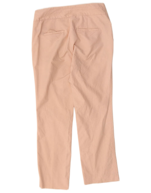 Calça chino reta feminina Zara EU 38 pequeno W28 L25 algodão rosa