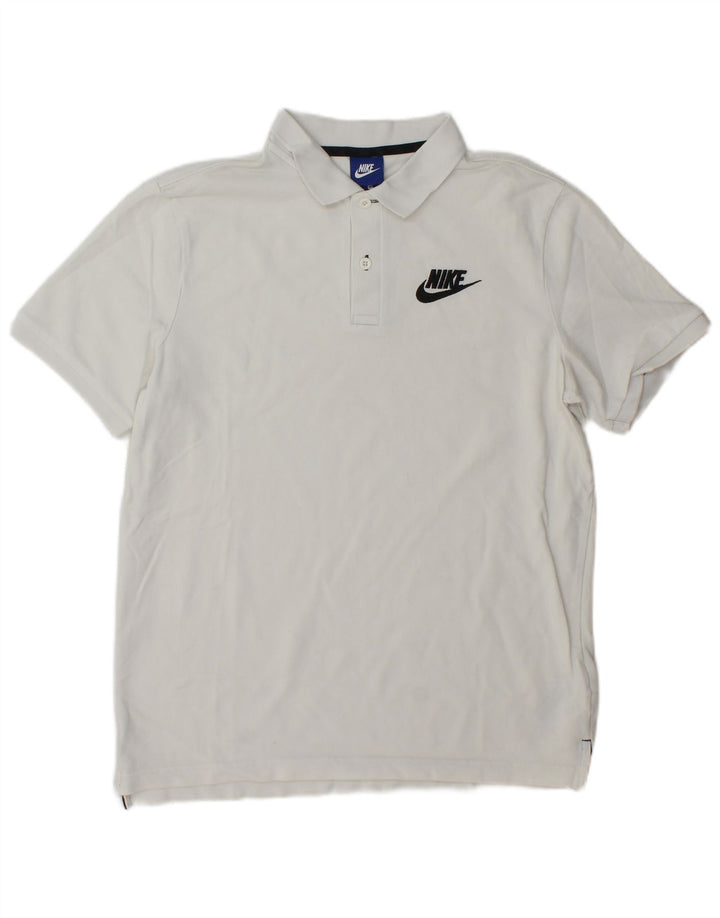 Camisa polo masculina Nike médio algodão branco