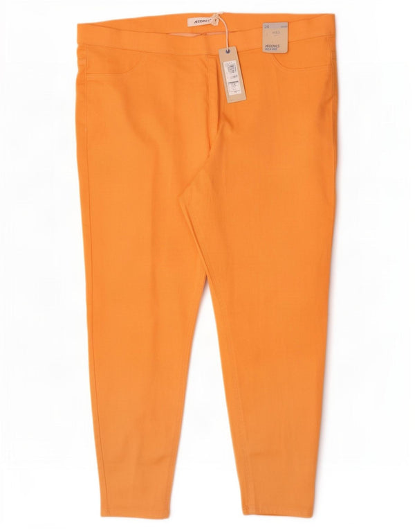 Calça Jeans Marks & Spencer Crop Jegging Feminina UK 20 2XL W40 L25 Laranja