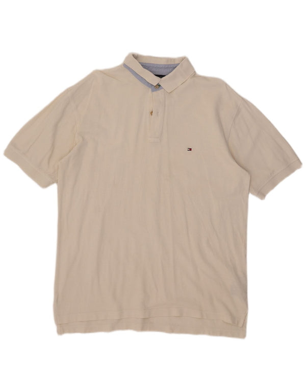 Camisa polo masculina Tommy Hilfiger XL algodão branco