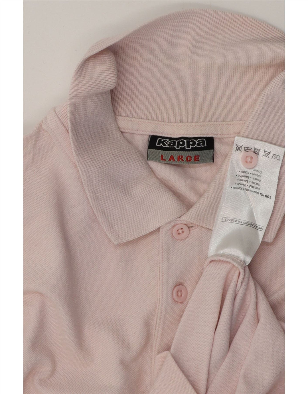 Camisa polo masculina KAPPA grande algodão rosa