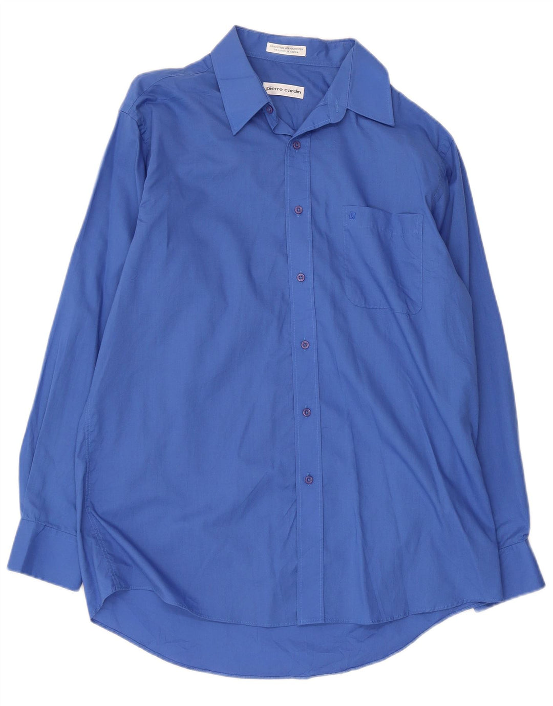 Camisa masculina PIERRE CARDIN tamanho 15 1/2 algodão azul médio