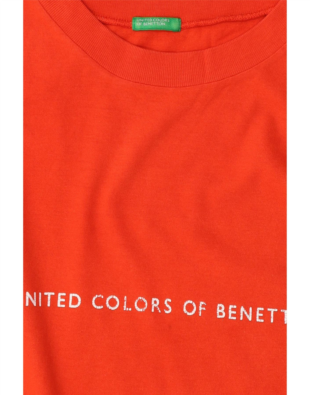 Camiseta gráfica masculina Benetton grande laranja