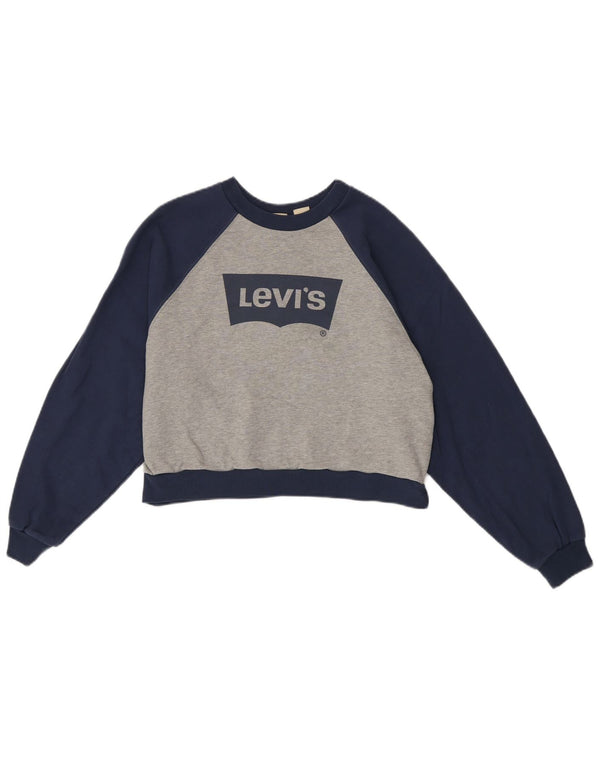 Suéter gráfico oversized feminino Levi's Reino Unido 10 pequeno cinza