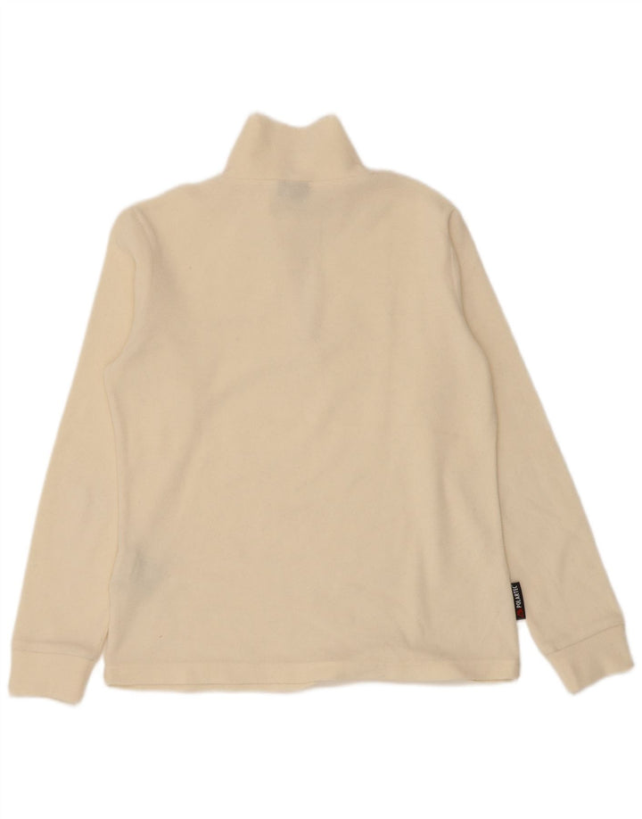 Suéter de lã feminino Invicta com zíper e gola UK 14 médio off white poliéster