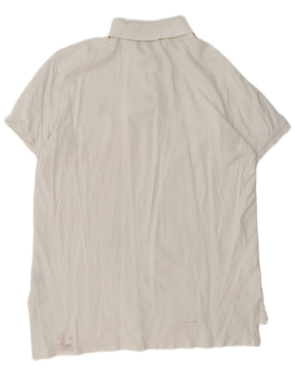 Polo Ralph Lauren Mens Custom Fit Camisa Grande Algodão Branco