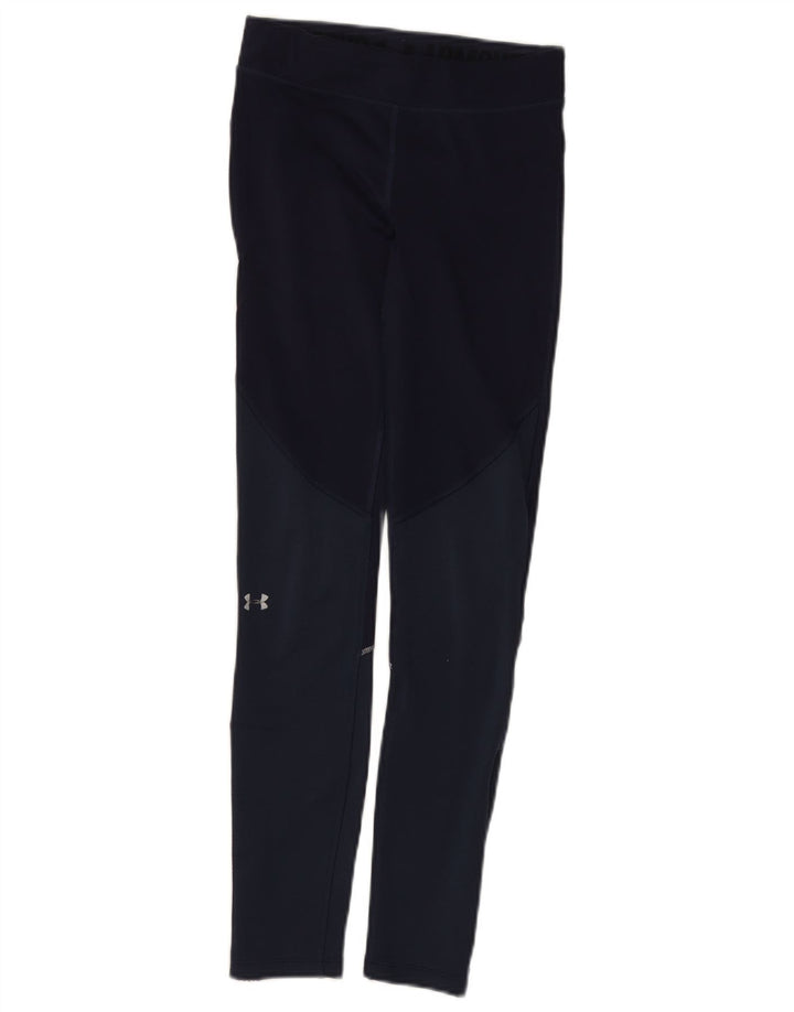 Leggings femininas Under Armour UK 4 XS azul marinho colorblock poliéster