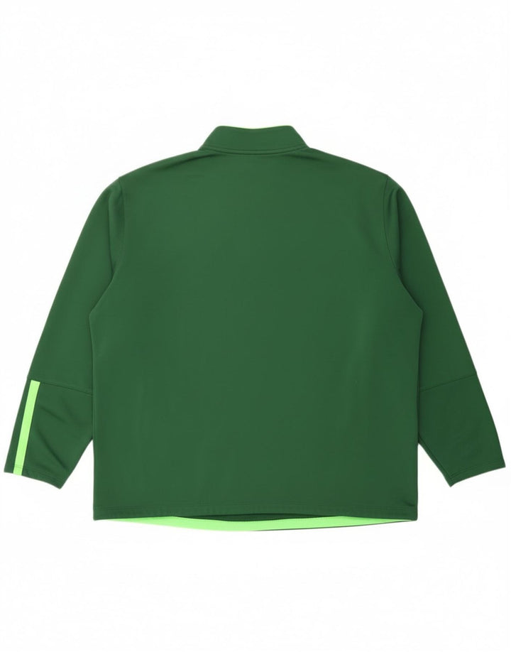 Pulôver masculino Nike Therma-Fit com zíper e gola em poliéster verde 2XL