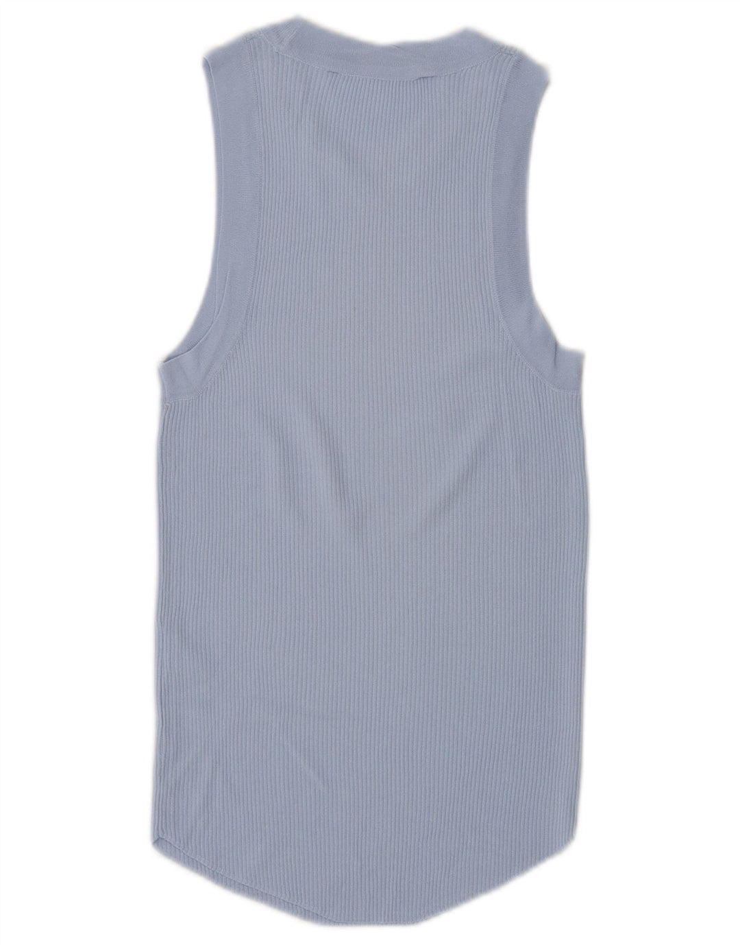 Colete feminino Zara UK 12 viscose azul médio
