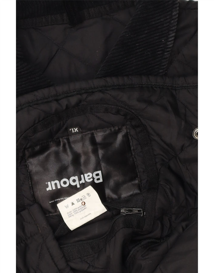 Jaqueta acolchoada feminina Barbour UK 18 XL preta poliamida