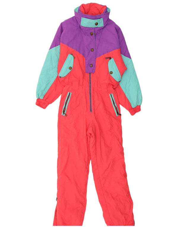 Macacão de esqui feminino vintage IT 42 Medium Multicolor Colorblock