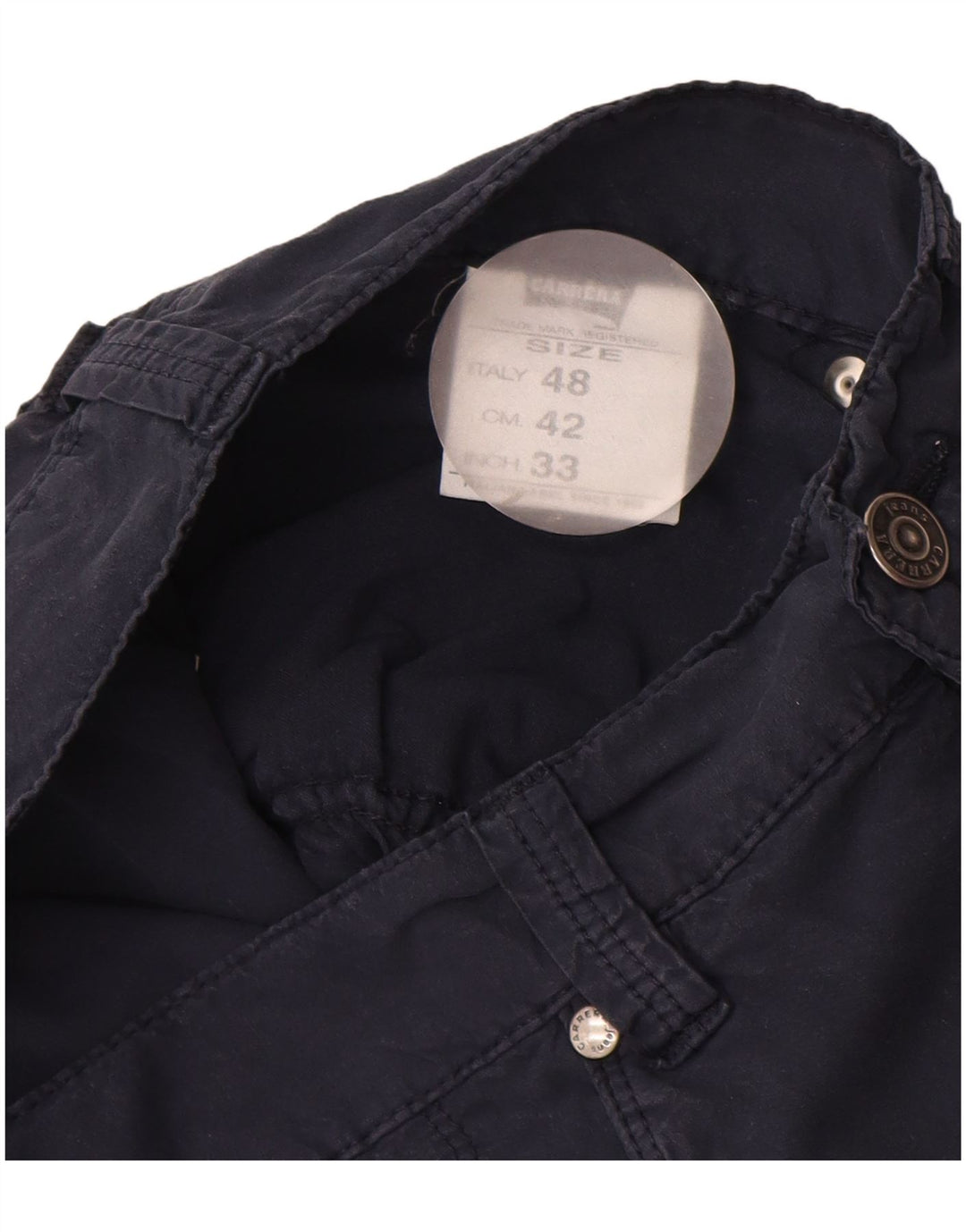 Calça masculina reta casual CARRERA IT 48 médio W30 L33 azul marinho