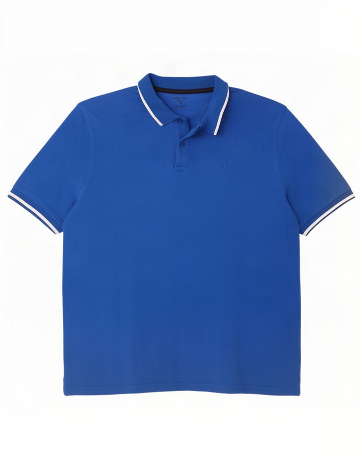 Camisa polo masculina James Pringle XL algodão azul