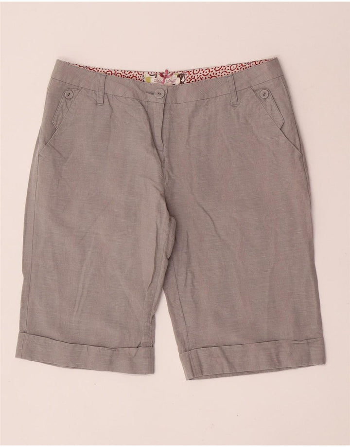 WHITE STUFF Womens Chino Shorts UK 14 Grande W32 Linho Cinza