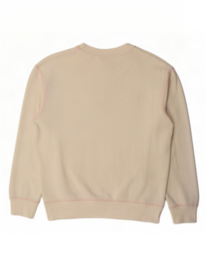 Suéter oversized feminino Levi's UK 10 pequeno algodão branco