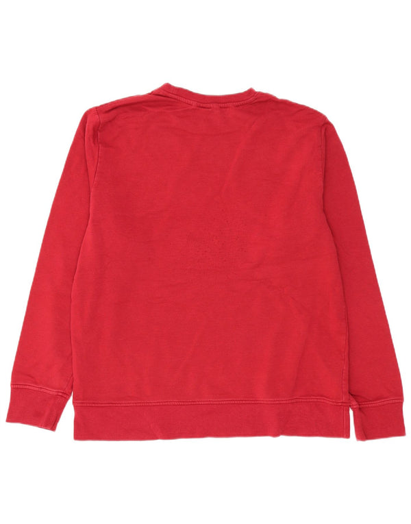 Reebok Mens Graphic Moletom Jumper Grande Borgonha