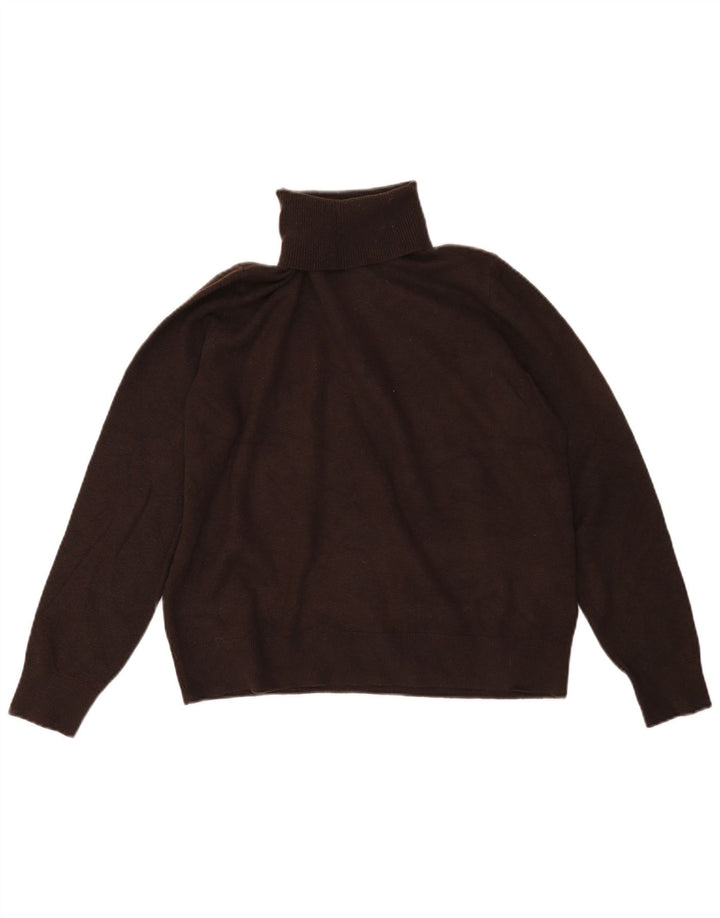 Suéter feminino Marks & Spencer com gola redonda Reino Unido 14 marrom médio
