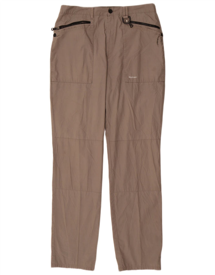Rohan Mens Caminhadas Calças Cargo W34 L32 Poliéster Bege