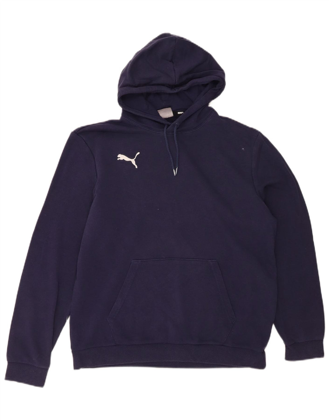 PUMA moletom com capuz masculino grande algodão azul marinho