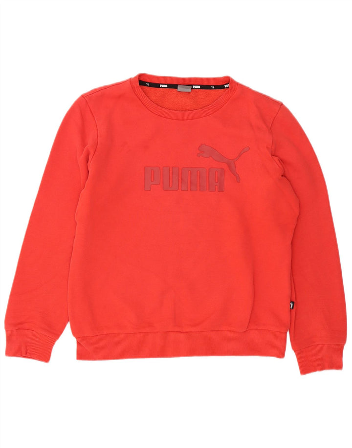 Puma Mens Graphic Moletom Jumper Pequeno Vermelho